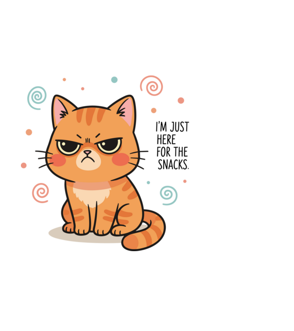 I’m just here for the snacks. minta fekete pólón