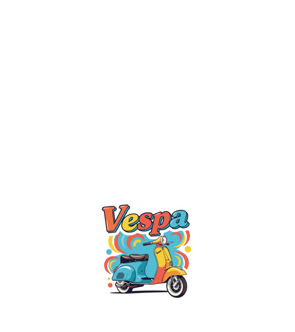 Vintage Vespa minta világos rózsaszín pólón