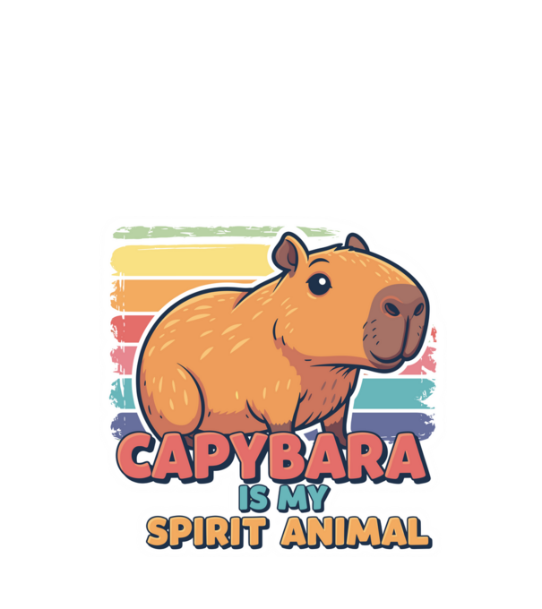 Vintage kapibara 'Capybara is my spirit animal' felirattal minta almazöld pólón