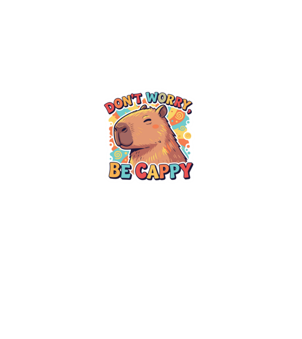 Vintage kapibara 'Don't worry be cappy' felirattal minta szürke pólón
