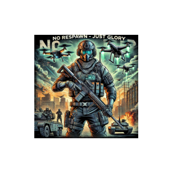No respawn - just glory minta homokszín pólón