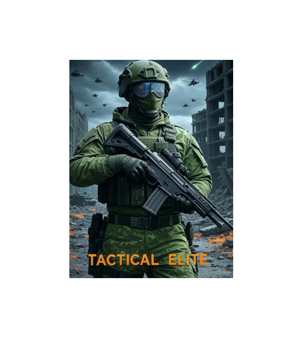 Tactical Elite minta fehér pólón