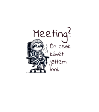 Meeting? minta fehér pólón
