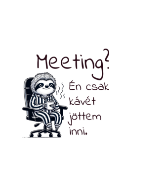 Meeting? minta világos rózsaszín pólón