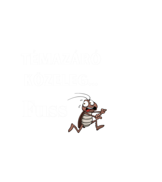 Témazáró közeleg... Fuss minta sötétkék pólón