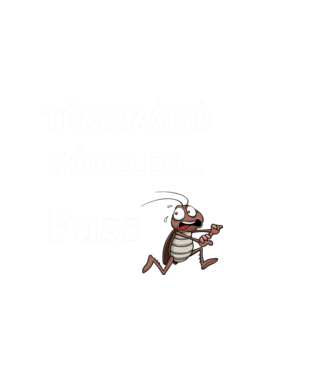 Témazáró közeleg... Fuss minta sötétkék pólón