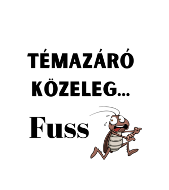 Témazáró közeleg... Fuss minta fehér pólón