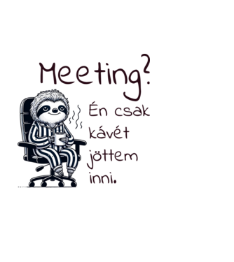 Meeting? minta fehér pólón