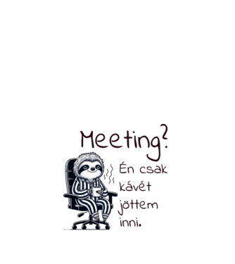 Meeting? minta fehér pólón