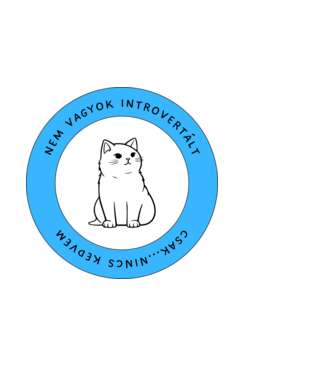 Nem vagyok introvertált, csak... nincs kedvem. minta fekete pólón