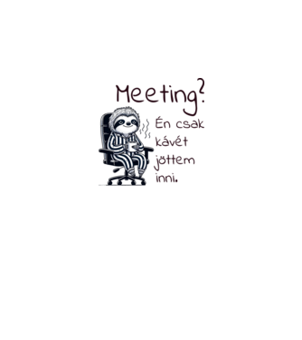 Meeting? minta fehér pólón