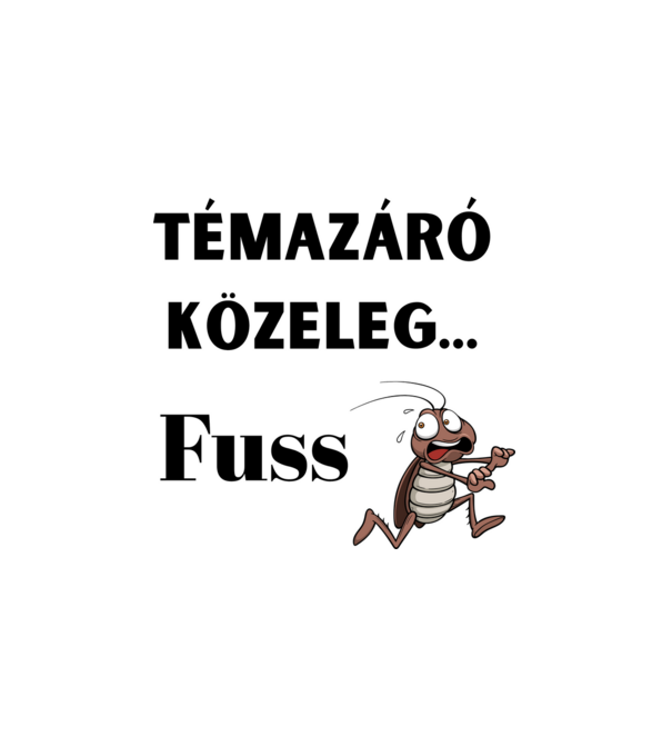 Témazáró közeleg... Fuss minta fehér pólón