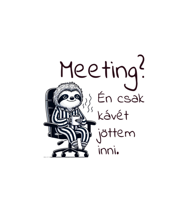 Meeting? minta fehér pólón