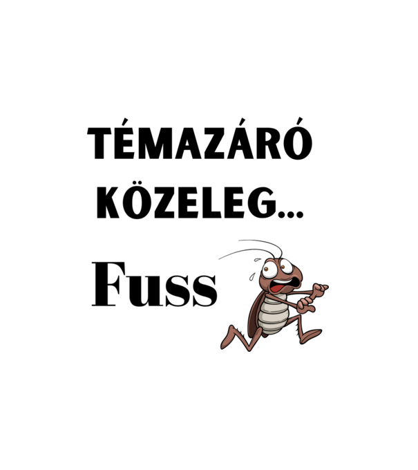 Témazáró közeleg... Fuss minta fehér pólón
