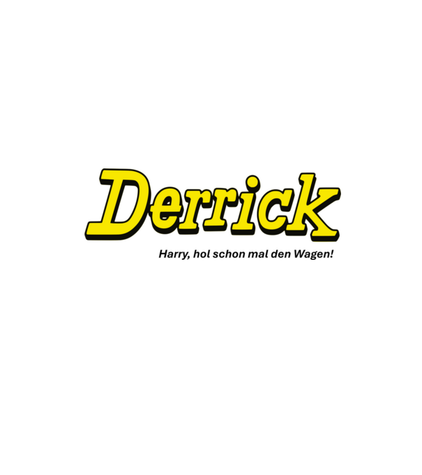 Derrick_hozzd_a_kocsit_de_black minta homokszín pólón
