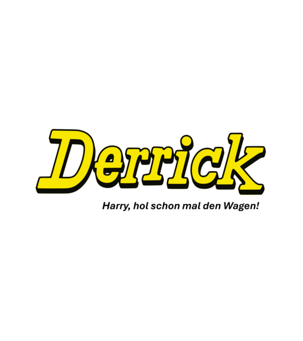 Derrick_hozzd_a_kocsit_de_black minta fehér pólón