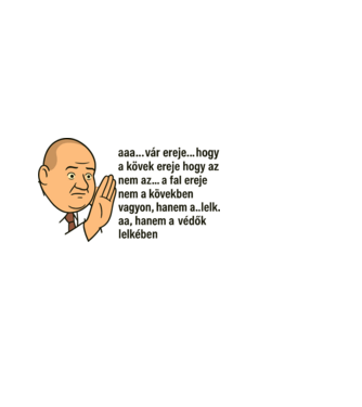 A vár ereje minta fehér pólón