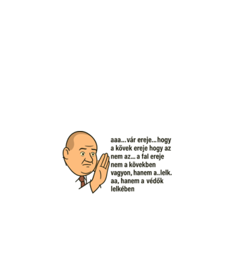 A vár ereje minta fehér pólón
