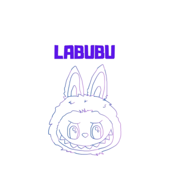 LABUBU minta fehér pólón