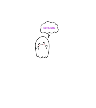 Cute Ghost minta dusty pink pólón