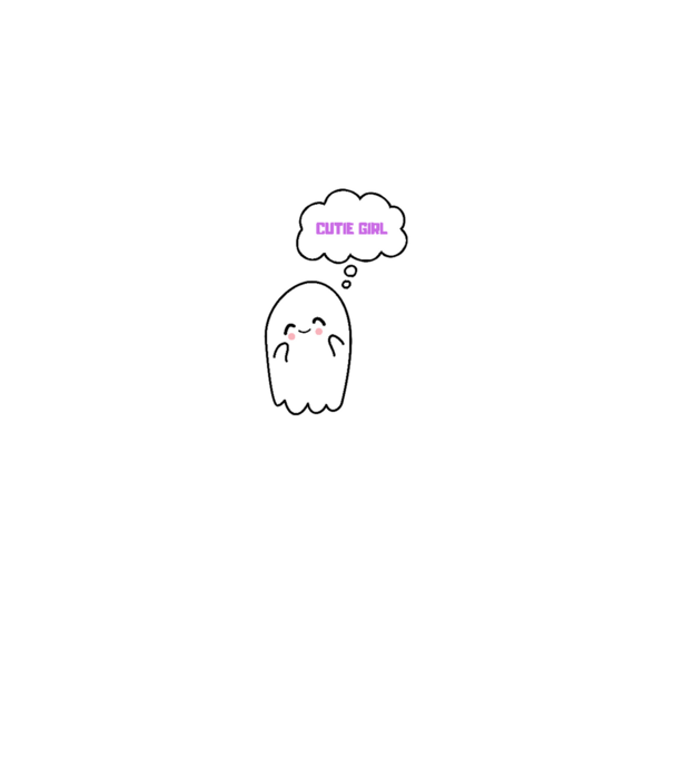 Cute Ghost minta királykék pólón