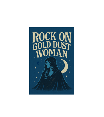 Rock On Gold Dust Woman minta fehér pólón