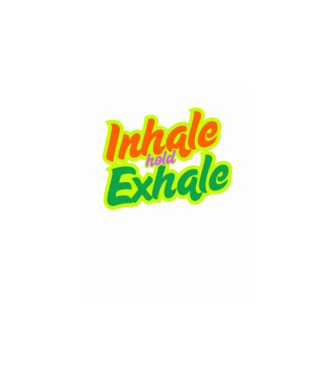 Inhale&Exhale minta fehér pólón