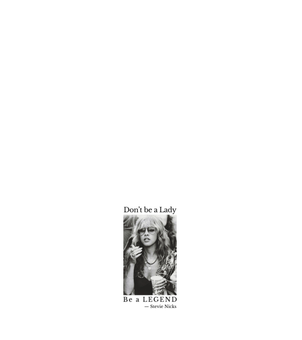 Don’t be a Lady - Stevie Nicks minta világos rózsaszín pólón