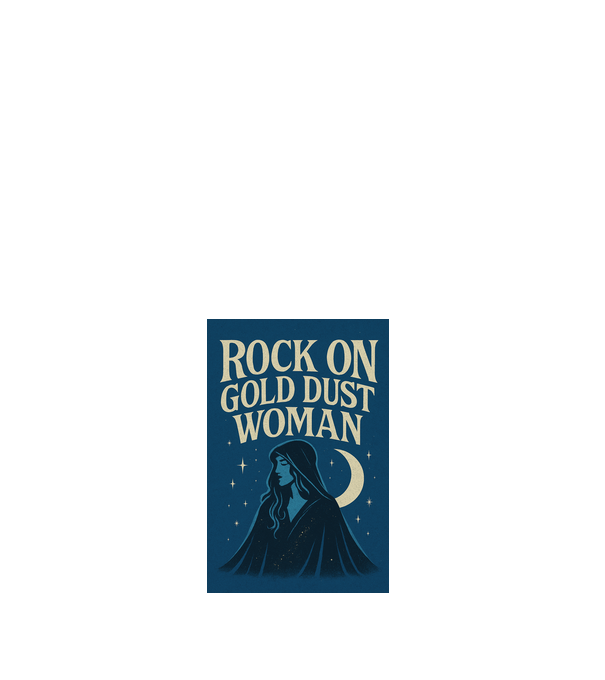 Rock On Gold Dust Woman minta fehér pólón