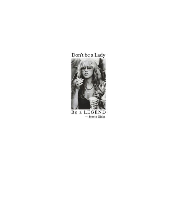 Don’t be a Lady - Stevie Nicks minta fehér/piros pólón