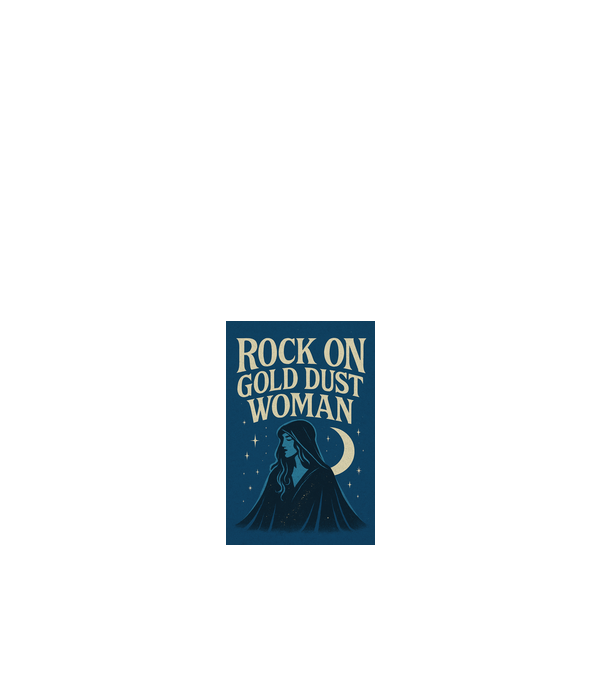 Rock On Gold Dust Woman minta fehér pólón