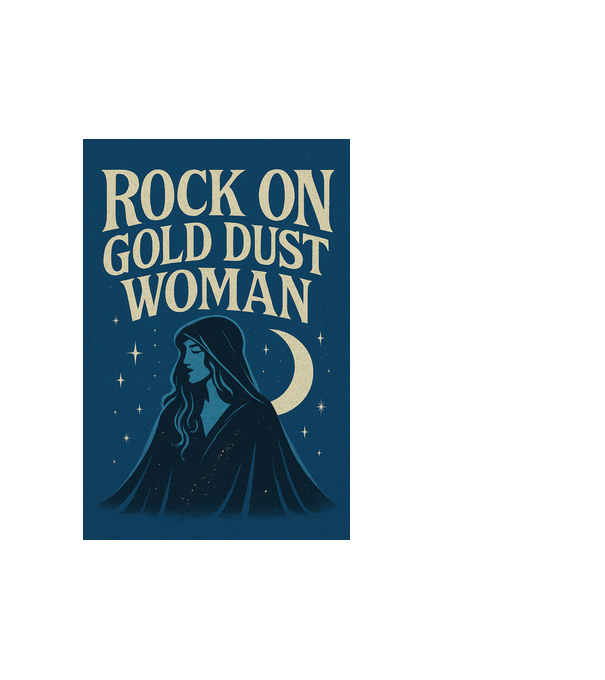 Rock On Gold Dust Woman minta fehér pólón