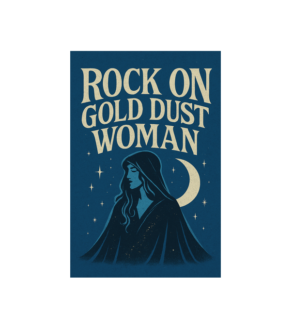 Rock On Gold Dust Woman minta fehér pólón