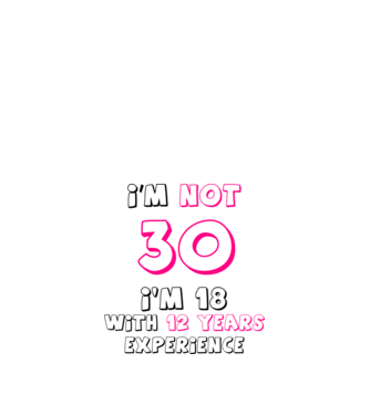 I'm not 40 I'm 18 with 22 years experience - szülinap minta homokszín pólón