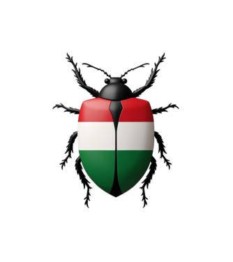 Magyar Poloska minta fehér pólón