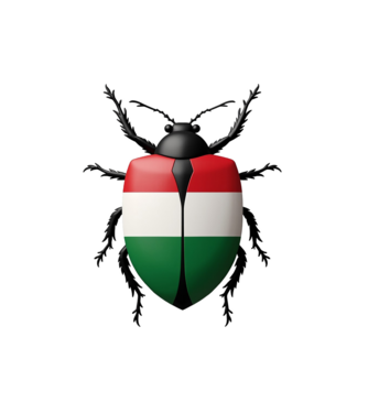 Magyar Poloska minta fehér pólón