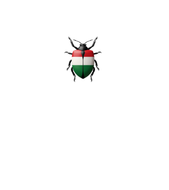 Magyar Poloska minta fehér pólón