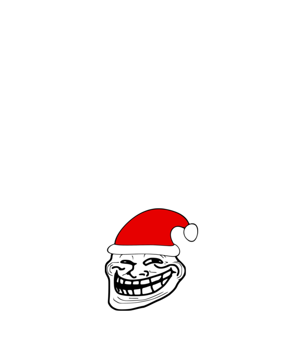 Troll Télapó, Troll Karácsony minta fehér pólón
