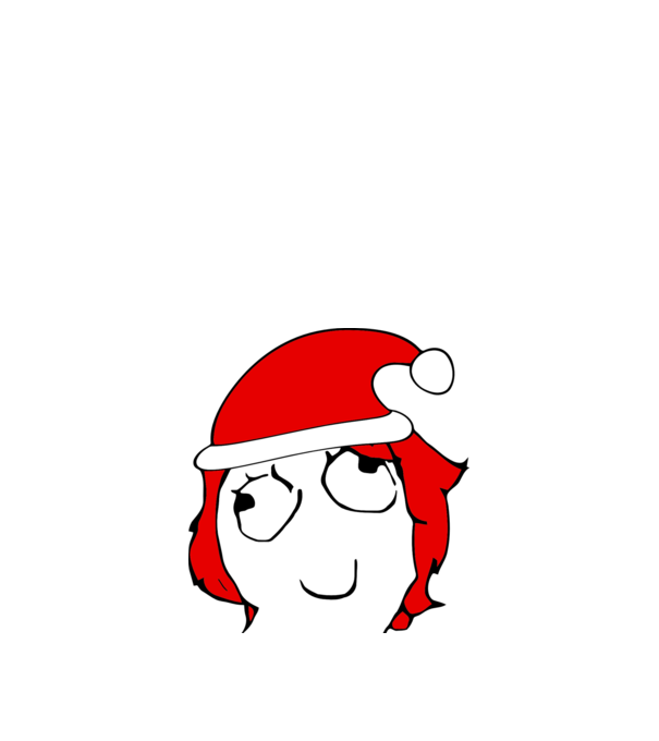 Karácsonyi Derp Mikulás - Derpina Meme Télapó minta fehér pólón