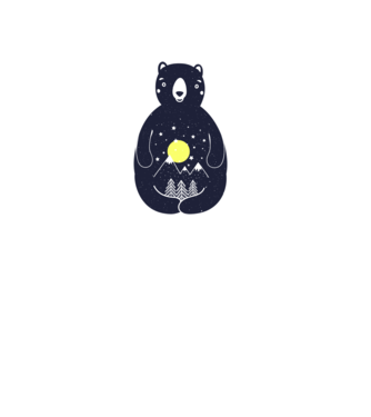 Moonbear minta fehér pólón