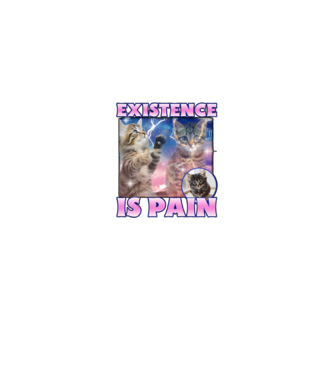 Existence is pain minta királykék pólón