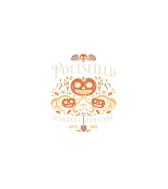 Pottsfield Harvest minta fekete pólón