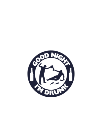 good-night-drunk minta fehér pólón