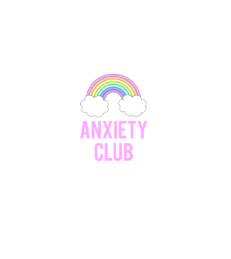 Anxiety Club minta fekete pólón