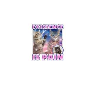 Existence is pain minta fekete pólón