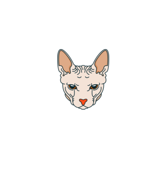 Sphynx minta szürke pólón
