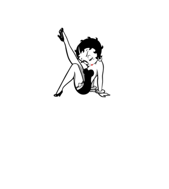 Betty Boop minta fehér pólón