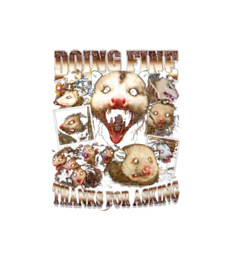 Doing Fine minta fehér pólón