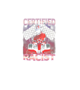 Certified Racist minta türkiz pólón