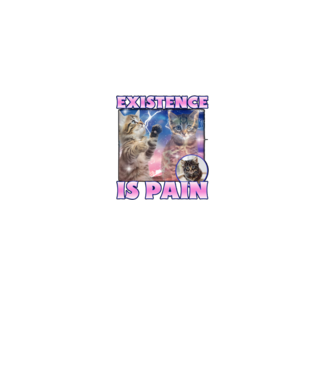 Existence is pain minta fekete pólón